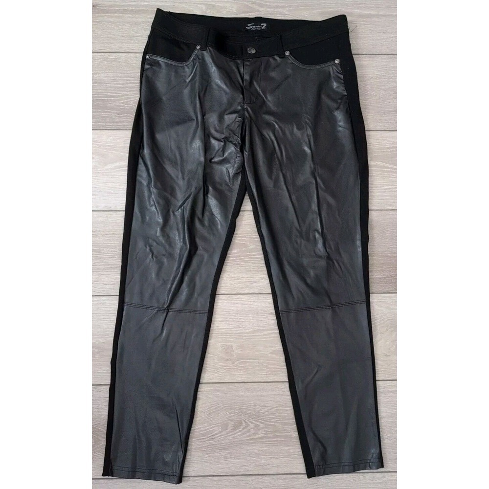 Seven 7 Pleather Front Rayon Women's Size 32 Pants